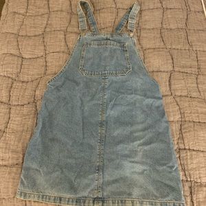 Topshop mini overall dress